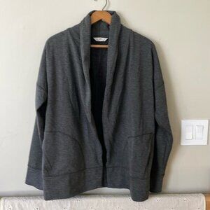 VINEYARD VINES Cozy Open Front Charcoal Grey Pocket Cardigan Size L